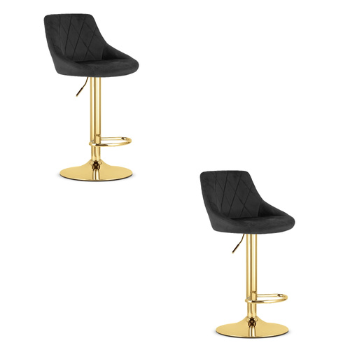 Hoker KAST - aksamit czarny / baza złota x 2