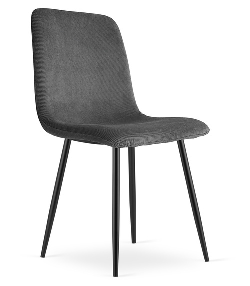 Krzesło RIFT - szary sztruks / nogi kolor czarny x 4
