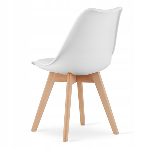 Zestaw stół prostokątny 120x80 dąb sonoma + 4 krzesła MARK białe