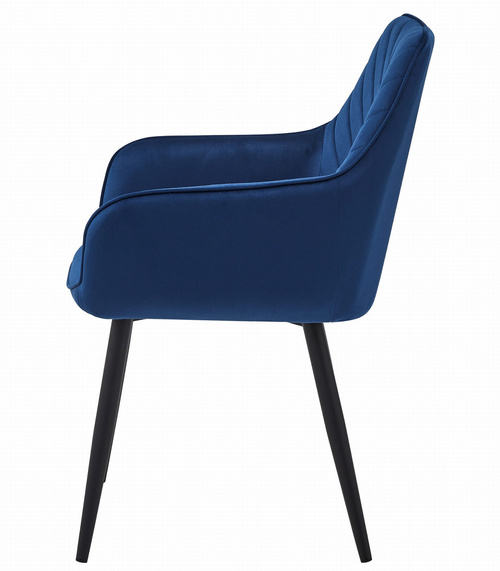 Krzesło NANA - granat aksamit / nogi czarne x 2