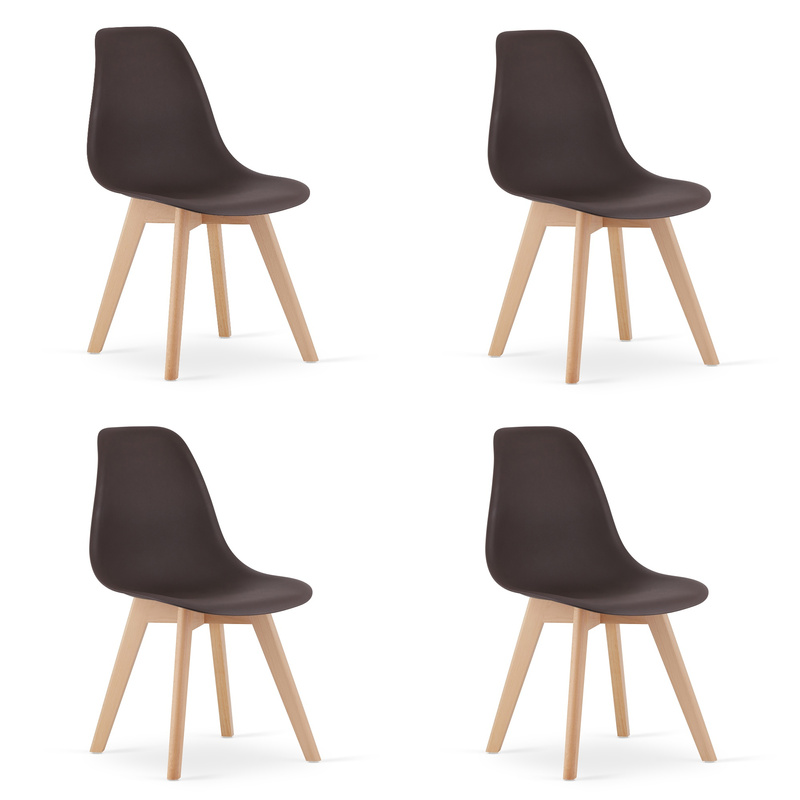 Krzesło KITO kawa / nogi naturalne x 4