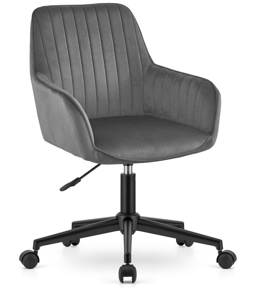 Fotel obrotowy ROXY - ciemny szary aksamit