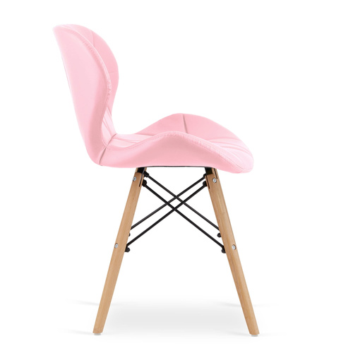 Krzesło LAGO ekoskóra - róż x 1