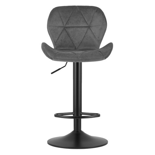 Hoker WEST - aksamit szary / baza czarna x 2