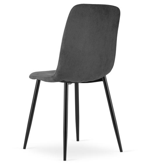 Krzesło RIFT - szary sztruks / nogi kolor czarny x 2