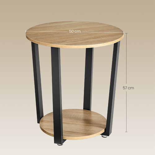 Stolik Okrągły - sonoma - LET057B11