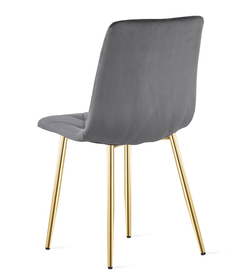 Krzesło LIBRA - ciemny szary aksamit / nogi kolor złoty x 1
