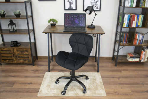 Krzesło obrotowe NOTO aksamit - czarne