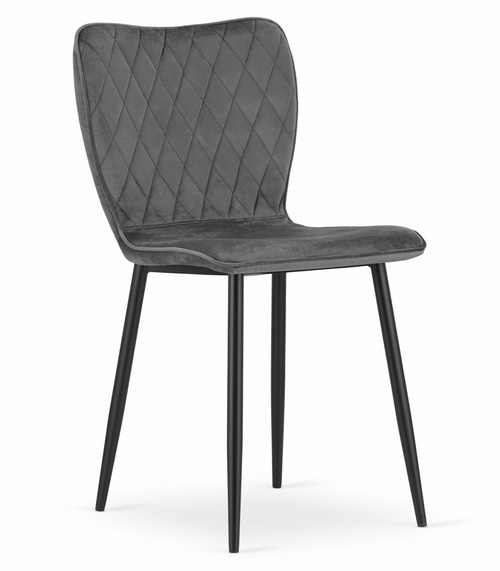 Krzesło FOX - ciemny szary aksamit x 2