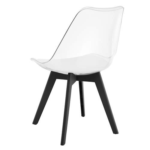 Krzesło MARK - przezroczyste / nogi czarne x 4