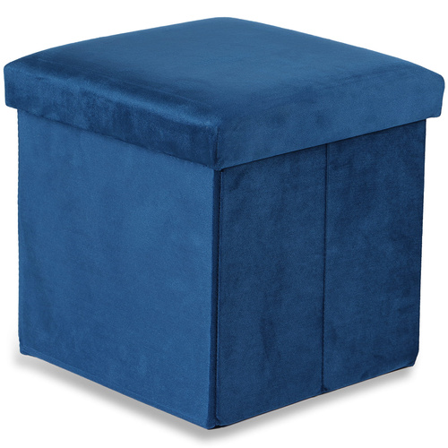 Pufa składana M - 30x30x30cm aksamit granat x 16