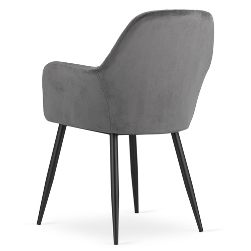 Krzesło DAKAR - ciemny szary aksamit x 1