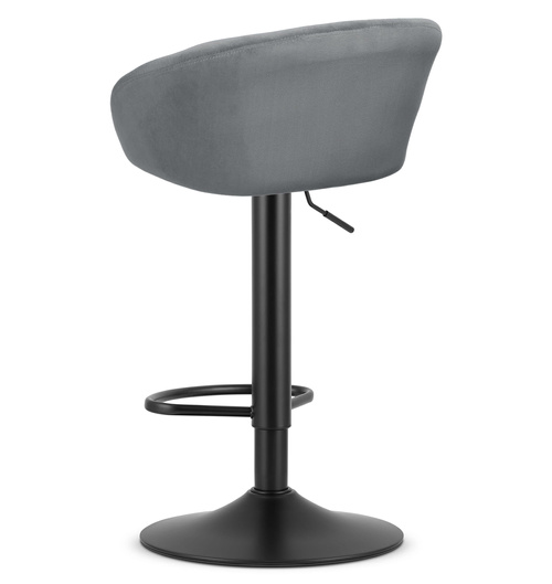 Hoker EAST - aksamit szary / baza czarna x 2