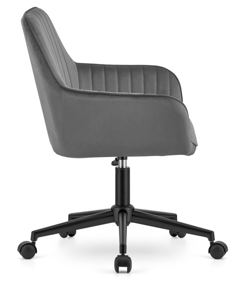 Fotel obrotowy ROXY - ciemny szary aksamit