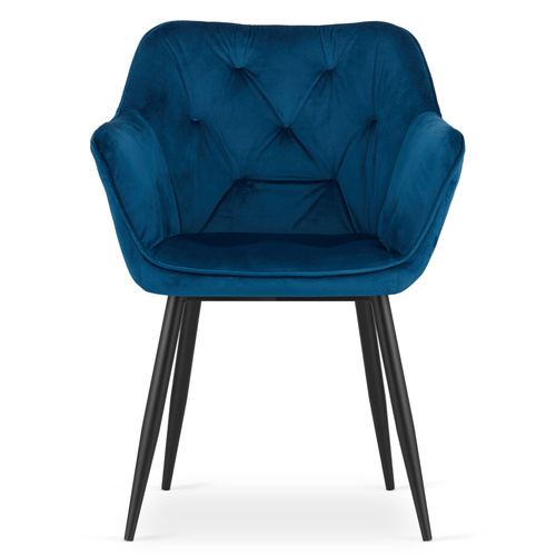 Krzesło MADERA - niebieski aksamit x 2
