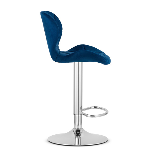 Hoker WEST - aksamit granatowy / baza chrom