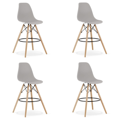 Hoker LAMAL szary / nogi naturalne x 4