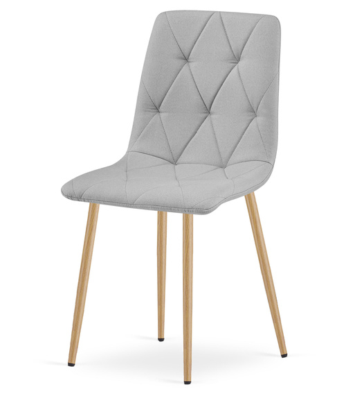 Krzesło LIBRA - jasny szary materiał / nogi kolor drewna x 3