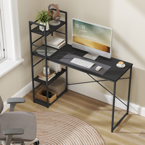 Biurko Komputerowe MAX 4.0 - czarne / nogi czarne