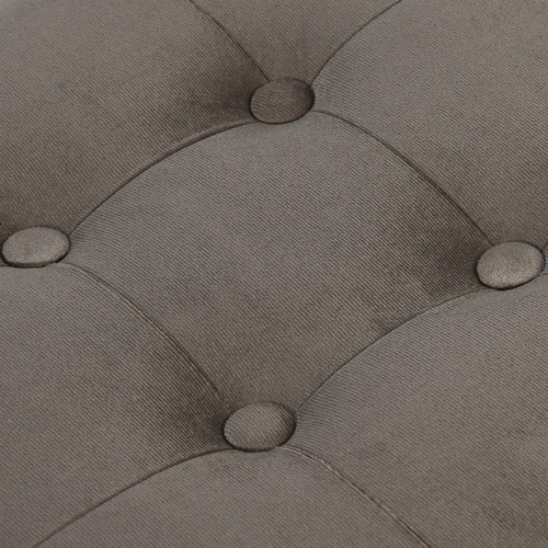 Pufa składana L z guzikami - 38x38x38cm aksamit brąz x 8