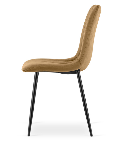 Krzesło LAVA - brązowy aksamit / nogi czarne x 3