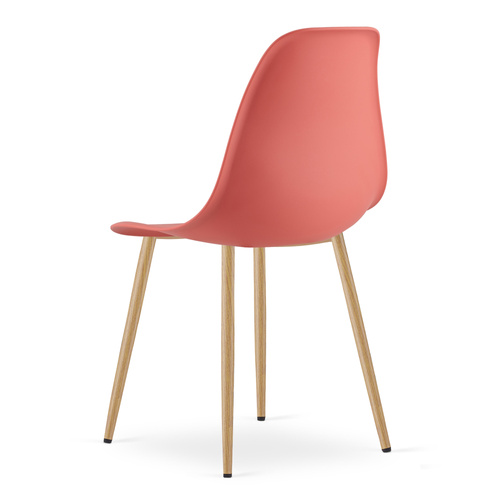 Krzesło WAT cynober / nogi naturalne x 3