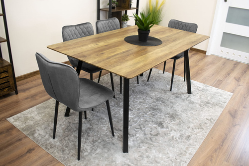 Krzesło FOX - ciemny szary aksamit x 2