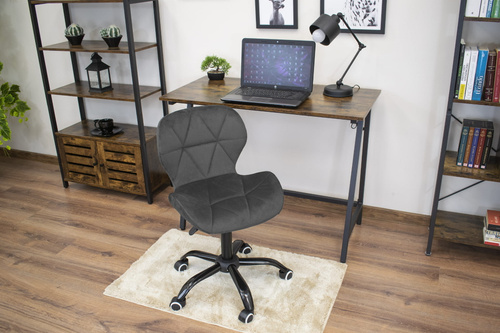 Krzesło obrotowe NOTO aksamit - ciemnoszare