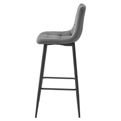 Hoker ARCETO - ciemny szary aksamit / nogi czarne x 1