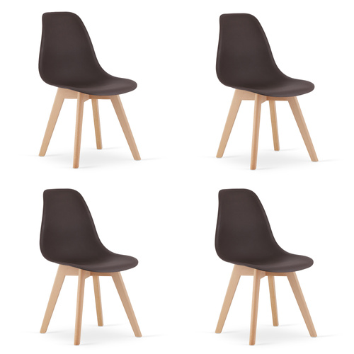 Krzesło KITO kawa / nogi naturalne x 4