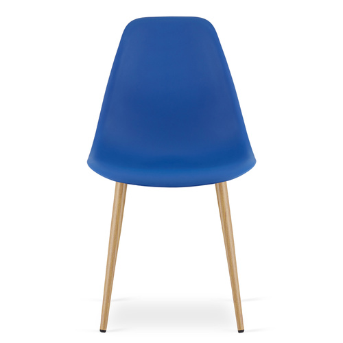 Krzesło WAT niebieskie / nogi naturalne x 3