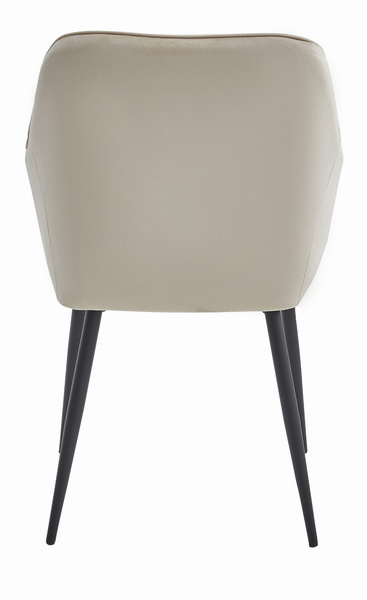 Krzesło NUGAT - beż aksamit / nogi czarne x 2