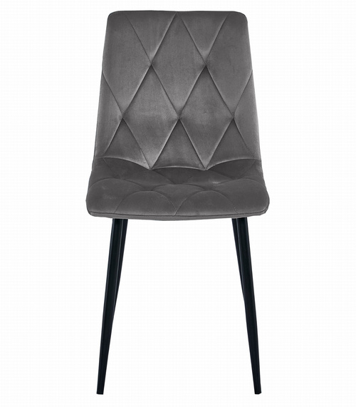 Zestaw stół NP 120x80 Craft Czarny + 4 krzesła LIBRA szare