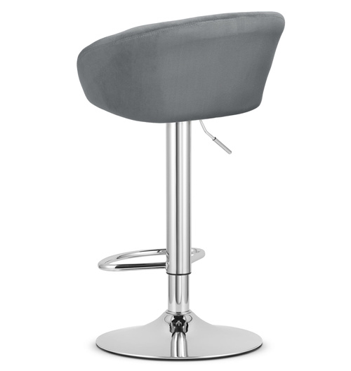 Hoker EAST - aksamit szary / baza chrom x 2