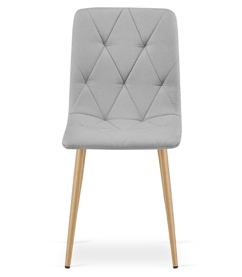 Krzesło LIBRA - jasny szary materiał / nogi kolor drewna x 2