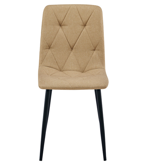 Krzesło LIBRA - brąz materiał / nogi czarne x 4