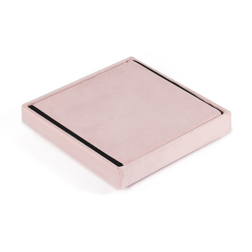 Pufa składana M - 30x30x30cm aksamit róż x 16