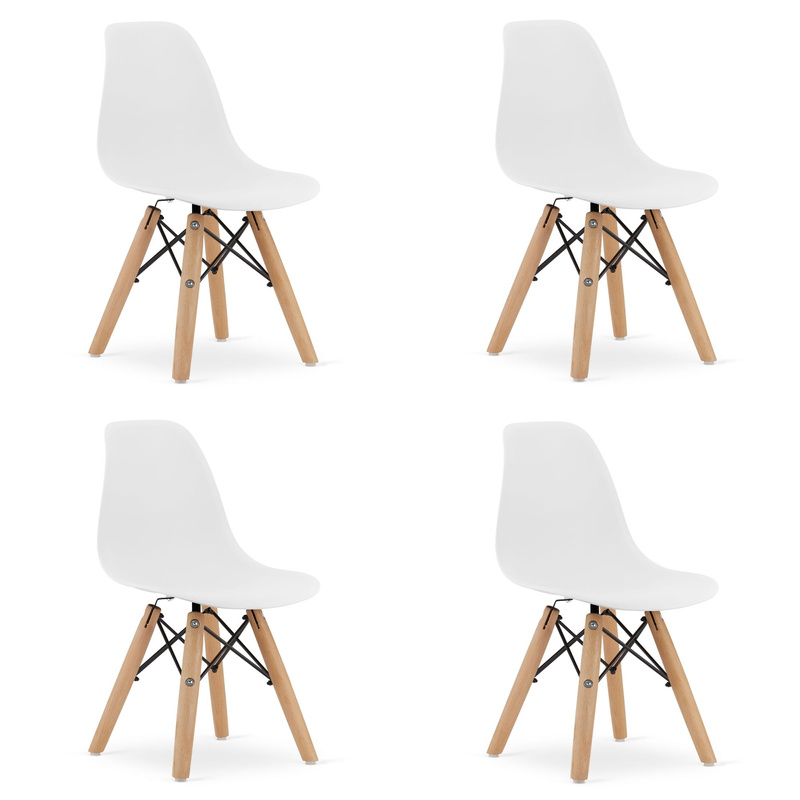 Krzesło ZUBI - białe x 4