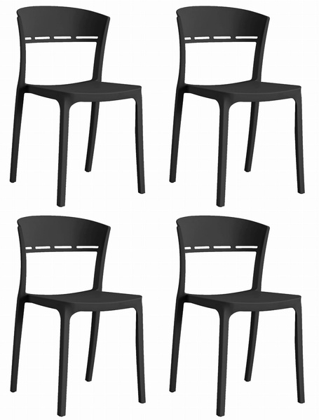 Krzesło COCO - czarne x 4