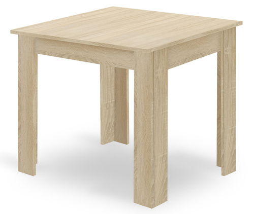 Zestaw Stół NP 80x80 Dąb Sonoma + 4 krzesła WAT szare / nogi naturalne