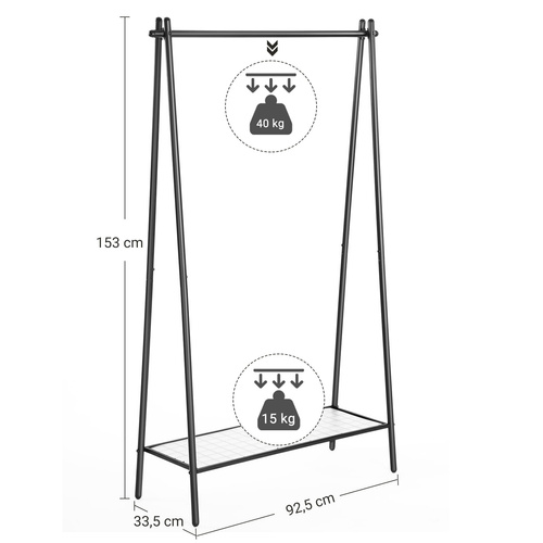 Wieszak Stojak na Ubrania - HSR23BK