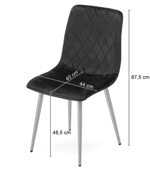 Krzesło TURIN - ciemna zieleń aksamit / nogi kolor drewna x 3