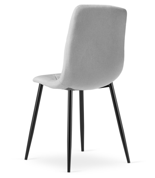 Krzesło LIBRA - jasny szary materiał / nogi czarne x 3