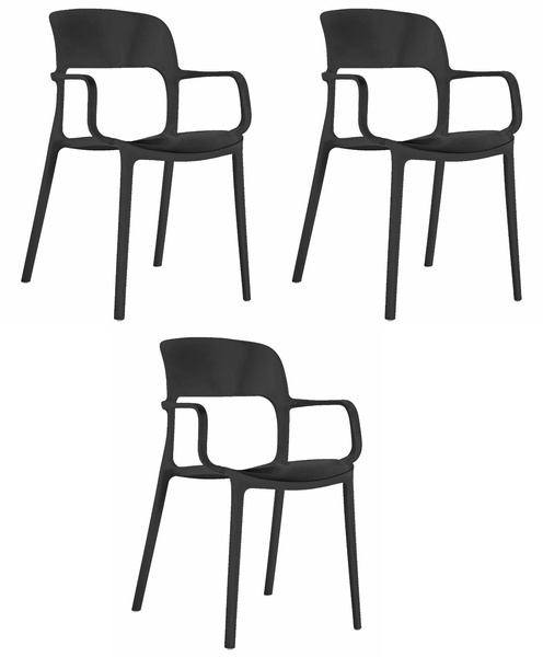 Krzesło SAHA - czarne x 3