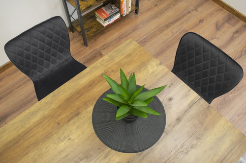 Krzesło FOX - czarny aksamit x 1