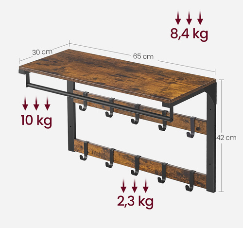 Półka z Wieszakami - LCR101B01