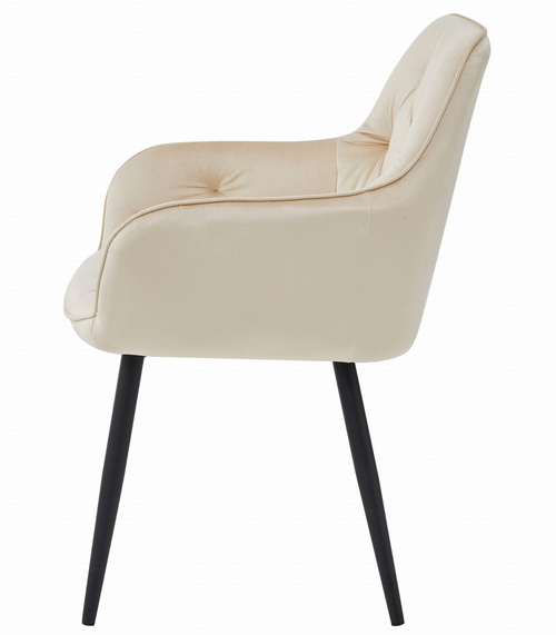 Krzesło JORK - beż aksamit / nogi czarne x 1