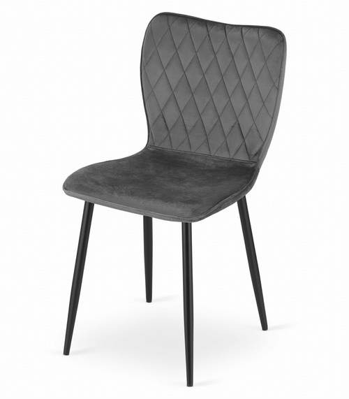 Krzesło FOX - ciemny szary aksamit x 4