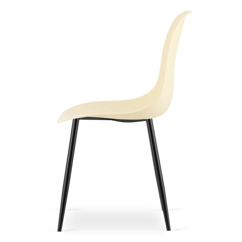 Krzesło WAT kremowe / nogi czarne x 3