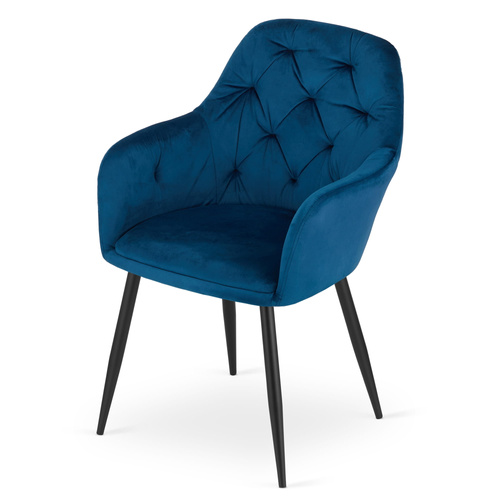 Krzesło DAKAR - niebieski aksamit x 1